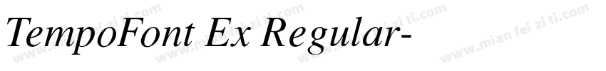 TempoFont Ex Regular字体转换